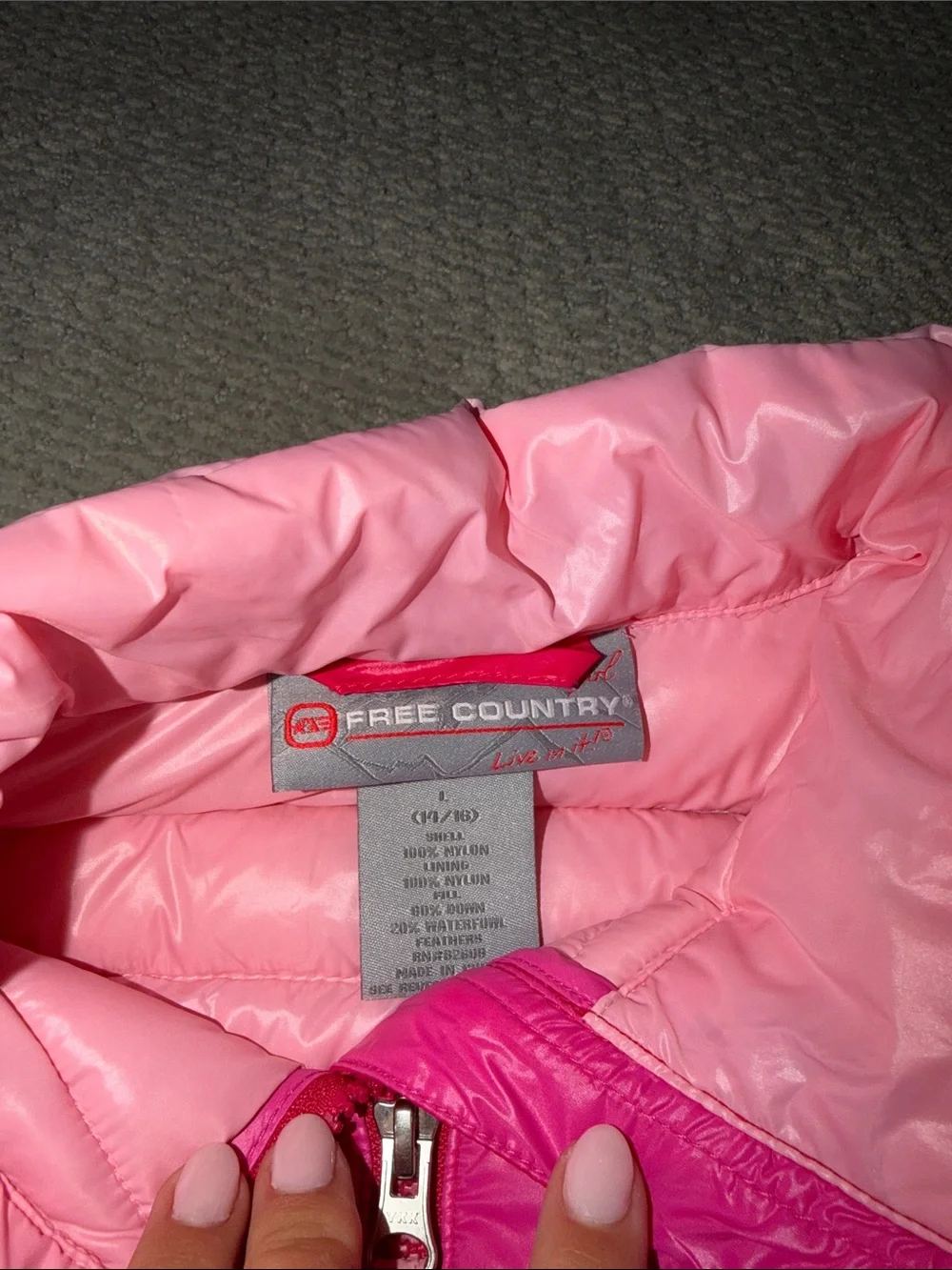 Girl’s Free Country Pink Ombre Quilted Vest